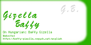 gizella baffy business card